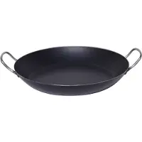 HorecaTraders Paellapan | Plaatstaal | 1.4 kg | Ø34 cm