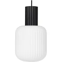 Broste Copenhagen Lolly hanglamp Zwart-wit-Ø20 cm