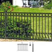 Alberts Metalen hek Circle Hoogte: 100 en 120 cm, totale lengte: 10 m, om vast te schroeven (set)