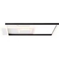 Brilliant LED Plafondlamp IORGO | Plafondlamp met 3-staps dimmer via wandschakelaar | 40W, 4300 lumen, 3000K | Metaal/kunststof | zwart/wit