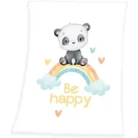 Baby Best Microvezel Donzige Deken Rainbow Panda 75 X 100 Cm | Maat: 75x100 cm
