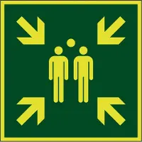 Allesveilig.nl Verzamelplaats lichtgevend pictogram