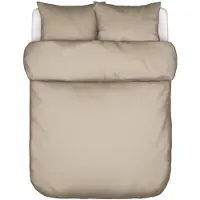 Marc O'Polo Dekbedovertrek Tove Dark Sand Percal-260 x 200 / 220 cm | Extra Breed