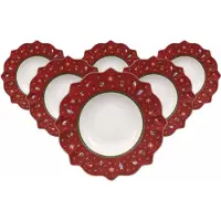 Villeroy & Boch Diep bord Toy's Delight Rood (6-Delig)