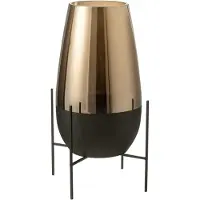 J-Line Vaas milan glas goud/zwart