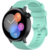 Strap-it Luxe siliconen bandje - geschikt voor Huawei Watch GT 2 42mm / GT 3 42mm / GT 3 Pro 43mm - aqua