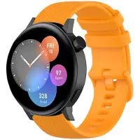Strap-it Luxe siliconen bandje - geschikt voor Huawei Watch GT 2 42mm / GT 3 42mm / GT 3 Pro 43mm - oranje