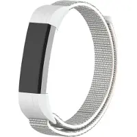 Strap-it Nylon Smartwatch bandje - Geschikt voor Fitbit Alta / Alta HR nylon bandje - zeeschelp - Horlogeband / Polsband / Armband