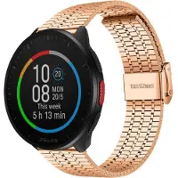 Strap-it Luxe roestvrij stalen smartwatch band - geschikt voor Polar Pacer / Ignite / Ignite 2 / Ignite 3 / Unite - rosé goud