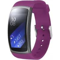 Strap-it Siliconen Smartwatch bandje - Geschikt voor Samsung Gear Fit 2 / Gear Fit 2 Pro siliconen bandje - paars - Horlogeband / Polsband / Armband