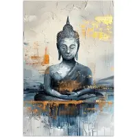 PosterMonkey Poster 20x30 cm - Buddha - Goud - Abstract - Modern - Posters - Kamer decoratie - Wanddecoratie woonkamer - Muurdecoratie slaapkamer
