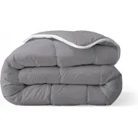 Zelesta Everyday Uni Anthracite 240x200cm - Dekbed zonder overtrek - Wasbaar hoesloos dekbed - Bedrukt dekbed - All year zomerdekbed & winterdekbed