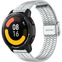 Strap-it Luxe metalen RVS bandje - geschikt voor Xiaomi Watch S1 (Active/Pro) / Watch 2 Pro / Watch S3 / Mi Watch / Amazfit Balance / Bip 5 - zilver