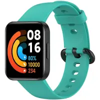 Strap-it Siliconen Smartwatch bandje - Geschikt voor Redmi Watch 2 - Lite siliconen bandje - aqua - Horlogeband / Polsband / Armband