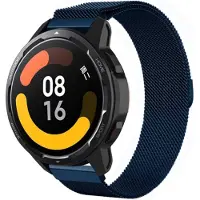 Strap-it Smartwatch bandje Milanese - geschikt voor Xiaomi Mi Watch / Watch S1 / Watch S1 Pro / Watch 2 Pro / S1 Active / Amazfit Pace / Amazfit Stratos 2 / 2s / 3 - blauw