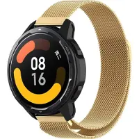 Strap-it Smartwatch bandje Milanese - geschikt voor Xiaomi Mi Watch / Watch S1 / Watch S1 Pro / Watch 2 Pro / S1 Active / Amazfit Pace / Amazfit Stratos 2 / 2s / 3 - goud