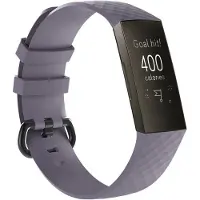 Strap-it Siliconen bandje - geschikt voor Fitbit Charge 3 / Fitbit Charge 4 - blauwgrijs - maat S