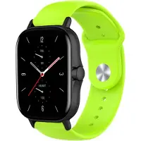 Strap-it Siliconen sport bandje - geschikt voor Xiaomi Amazfit GTS 1-2-3-4 - Mini / Amazfit Bip / Bip S / Bip Lite / Bip U Pro / Bip 3 / Amazfit GTR 42mm - lichtgroen