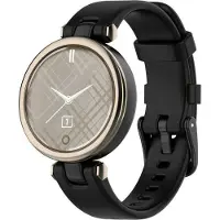 Strap-it Siliconen Smartwatch bandje - Geschikt voor Garmin Lily siliconen bandje - zwart - Horlogeband / Polsband / Armband
