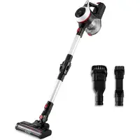 Ufesa Inspire U3 Digital, steelstofzuiger 2-in-1, zonder zak, zwart, rood, wit, 0,8 liter, rechthoekig, voor droog gebruik