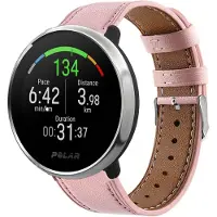 Strap-it Smartwatch bandje leer - geschikt voor Polar Unite / Ignite / Ignite 2 / Ignite 3 / Pacer - roze