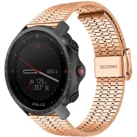 Strap-it Luxe stalen RVS bandje - geschikt voor Polar Grit X / Grit X Pro / Vantage M / M2 / M3 / V3 - rosé goud