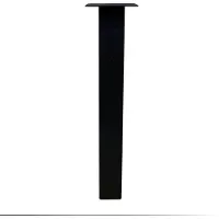 Furniture Legs Europe Stalen rechte tafelpoot zwart vierkant 10 bij 10 cm en hoogte 90 cm (10 x 10 cm)