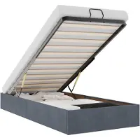 vidaXL Bedframe zonder matras 90x200 cm fluweel donkergrijs