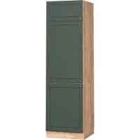 Vicco Fame-Line Koelkast ombouwkast – 60 cm Groen-Goud Landhuis