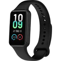 Strap-it Siliconen Smartwatch bandje - Geschikt voor Amazfit Band 7 siliconen bandje - zwart - Horlogeband / Polsband / Armband