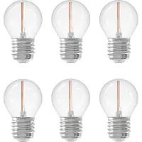 LEDVION - 6X E27 LED Lamp Helder - 1W - 2100K - 50L