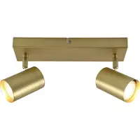 Olucia - ELENA - Plafondlamp - Messing - 2L - Vorm: Rechthoek