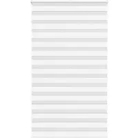 vidaXL Zebra rolgordijn 125x200 cm stofbreedte 120,9cm polyester wit