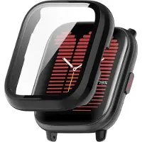 Strap-it PC Hard case hoesje met screen protector - geschikt voor Amazfit Active - zwart