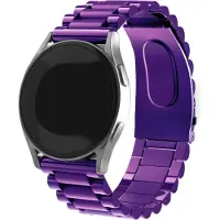 Strap-it Stalen schakel bandje - geschikt voor Fossil Gen 5 / Gen 5e 44mm / Gen 6 44mm - paars