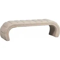 Woood Traffic Bankje - Stof - Naturel - 47x163x51