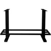 Furniture Legs Europe Stalen bartafel zwart 180 bij 60 cm en hoogte 105 cm (8 x 8 cm)