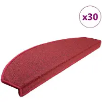 vidaXL Zelfklevende trapmatten 30 st 65 x 24 x 4 cm Non-Slip Rood