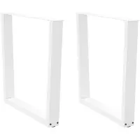 vidaXL Eettafelpoten 2 st V-vormig 90x(72-73,3) cm staal wit