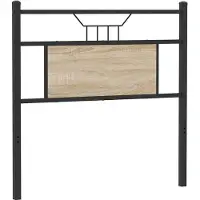 vidaXL Vervangend hoofdbord Sonoma 80 cm spaanplaat en staal eikenkleurig