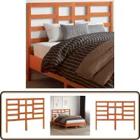 vidaXL Hoofdbord 135 cm massief grenenhout wasbruin