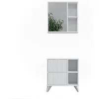 Vicco Leano Badkamermeubelset – 2 delen Wit