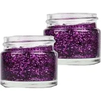Superstar Glittergel voor lichaam/haar en gezicht - 2x - paars - 15 ml - Glitter schmink