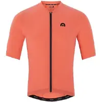 Megmeister Woven Jersey Hot Coral - Fietsshirt korte mouwen Koraal Heren