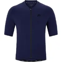 Megmeister Woven Jersey Evening Blue - Fietsshirt korte mouwen Blauw Heren-XS