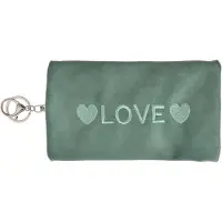 Juleeze Toilettas Dames 19x11 cm Groen Synthetisch Hartjes