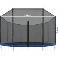 Viking Choice Viking Sports Trampoline Veiligheidsnet - Zwart - 244 cm - Buitenrand - 6 Palen
