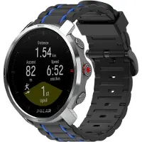 Strap-it Sport gesp bandje - geschikt voor Polar Grit X / Grit X Pro / Vantage M / M2 / V3 - zwart/blauw