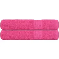 vidaXL Handdoeken FROGN 2 st 100x200 cm 360 g/m² roze