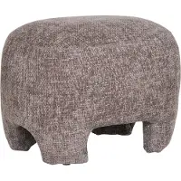 House Nordic Poef Nazare - Beige - Polyester - 53x41x38 cm